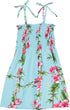 Plumeria Bamboo Panel Girl's Hawaiian Smocked Dress